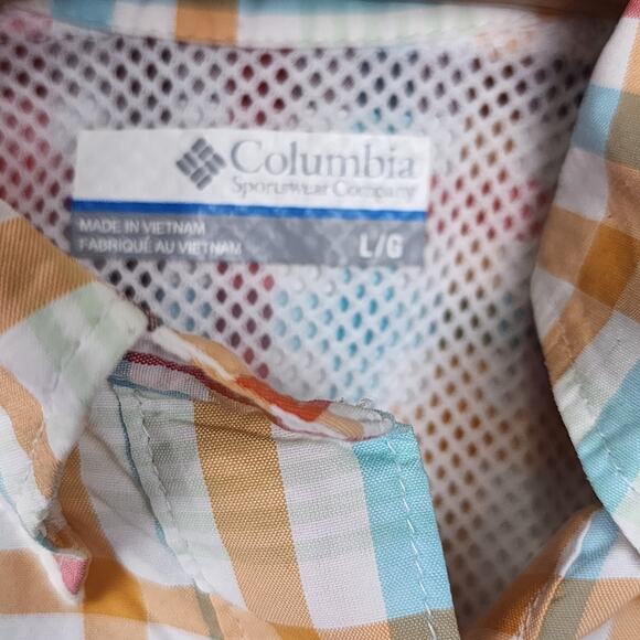 Columbia PFG Super Bahama Vented Long sleeve Check Fishing Shirt Large Men's - Picture 4 of 4